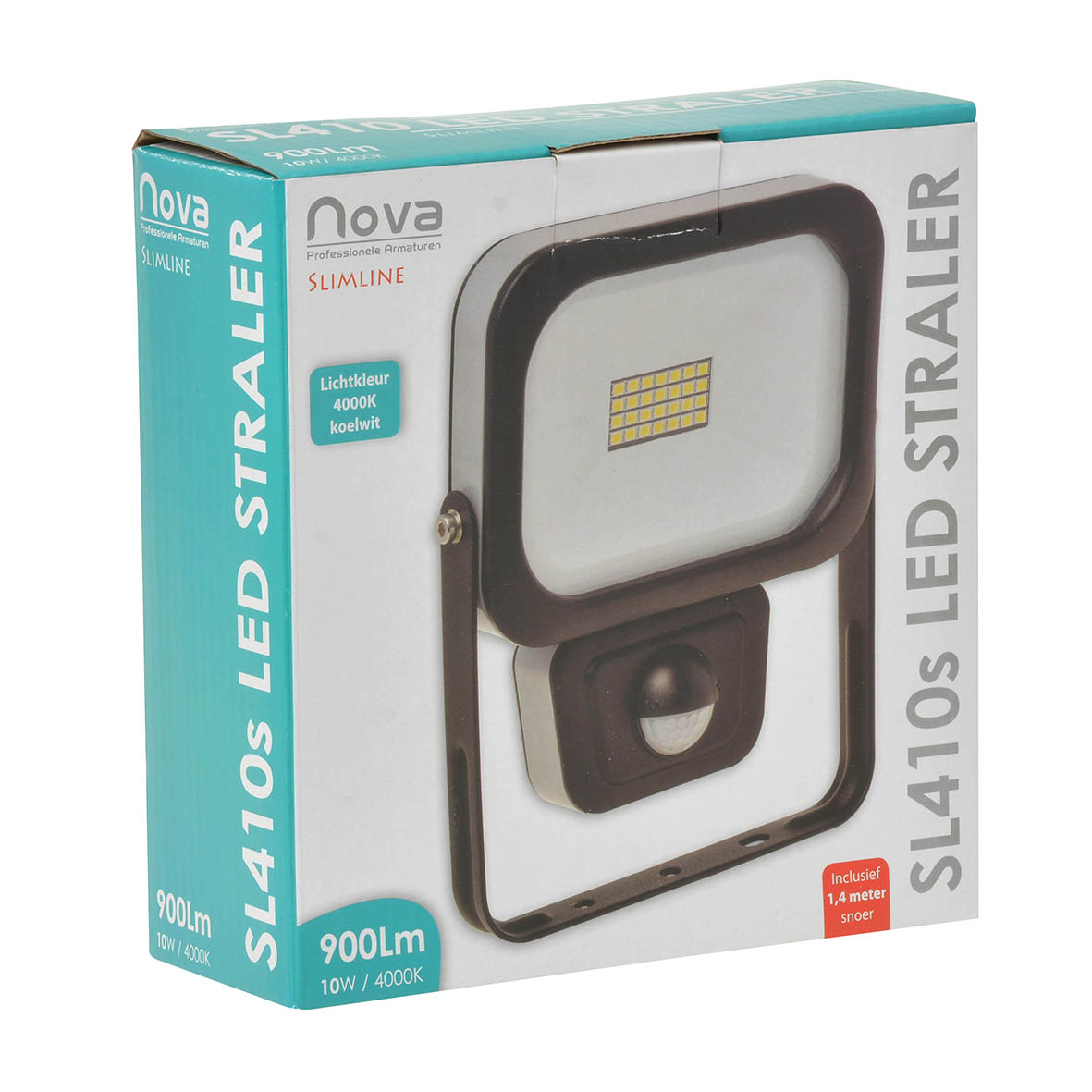 renderen Mediaan rust Nova SL410s slimline LED straler met sensor 10W 4000K – Erfverlichting